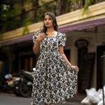 White shirred maxi